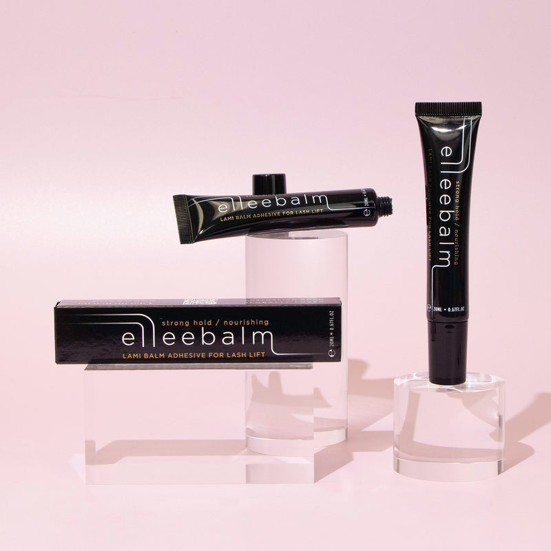 Elleebalm Lami Balm Adhesive for lash lift - products display