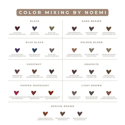 Noemi Hybrid Lash Dye Color Mixing