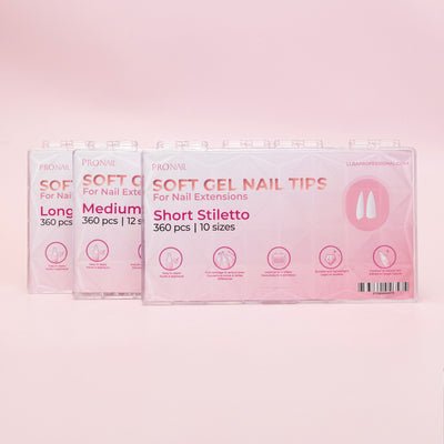 Pontas de gel macio Curacoro ProNail - Stiletto