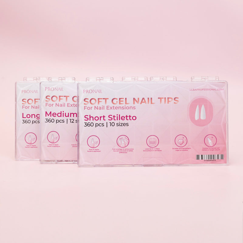 Pontas de gel macio Curacoro ProNail - Stiletto