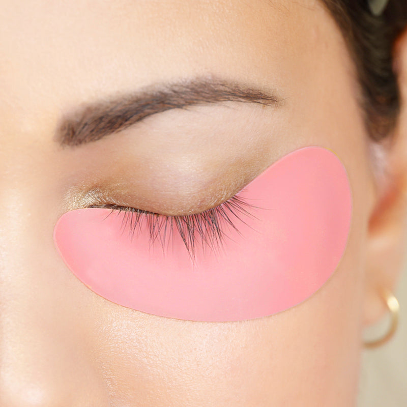 Reusable Silicone Under Eye Pad on model&