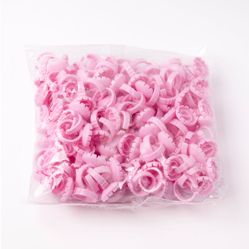 Pink Glue Rings (100 pcs)