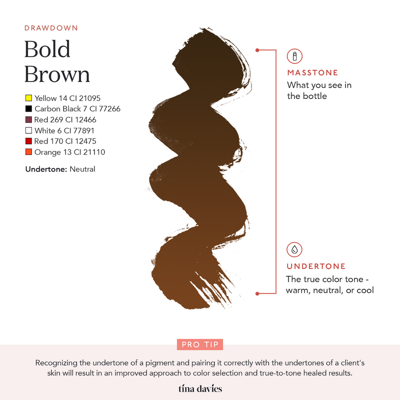 Brow Pigments Bold Brown - undertone of pigments 