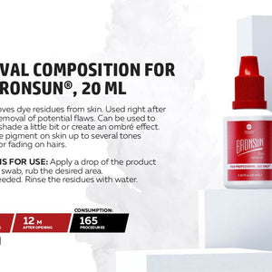 Bronsun Tint Remover 20ml infographic removal composition f