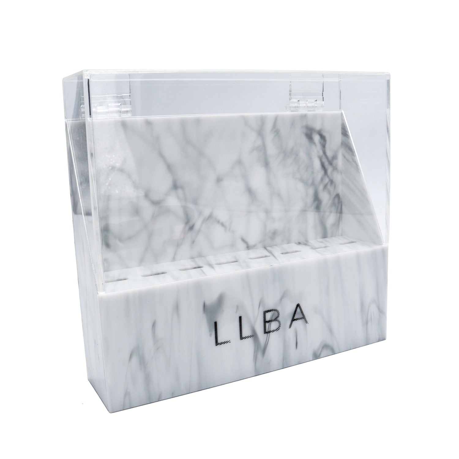 Marble Tweezer Holder on a white background. 