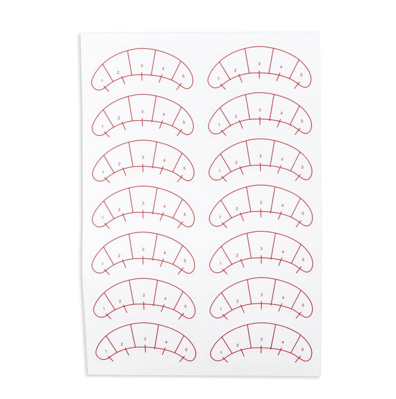 Lash map sticker